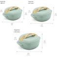 thumbnail image 2 of Oyster Reg. Gift Set PU Insulated Casserole, Set of 3 (860 ml, 1275 ml, 1910 ml), Light Green, 2 of 7