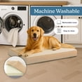 thumbnail image 3 of Orthopedic Dog Bed with 2-Layer Memory Foam and Removable Washable Sherpa Cover, 36x27 Mattress for Large Dogs up to 65lbs in Tan, 3 of 7