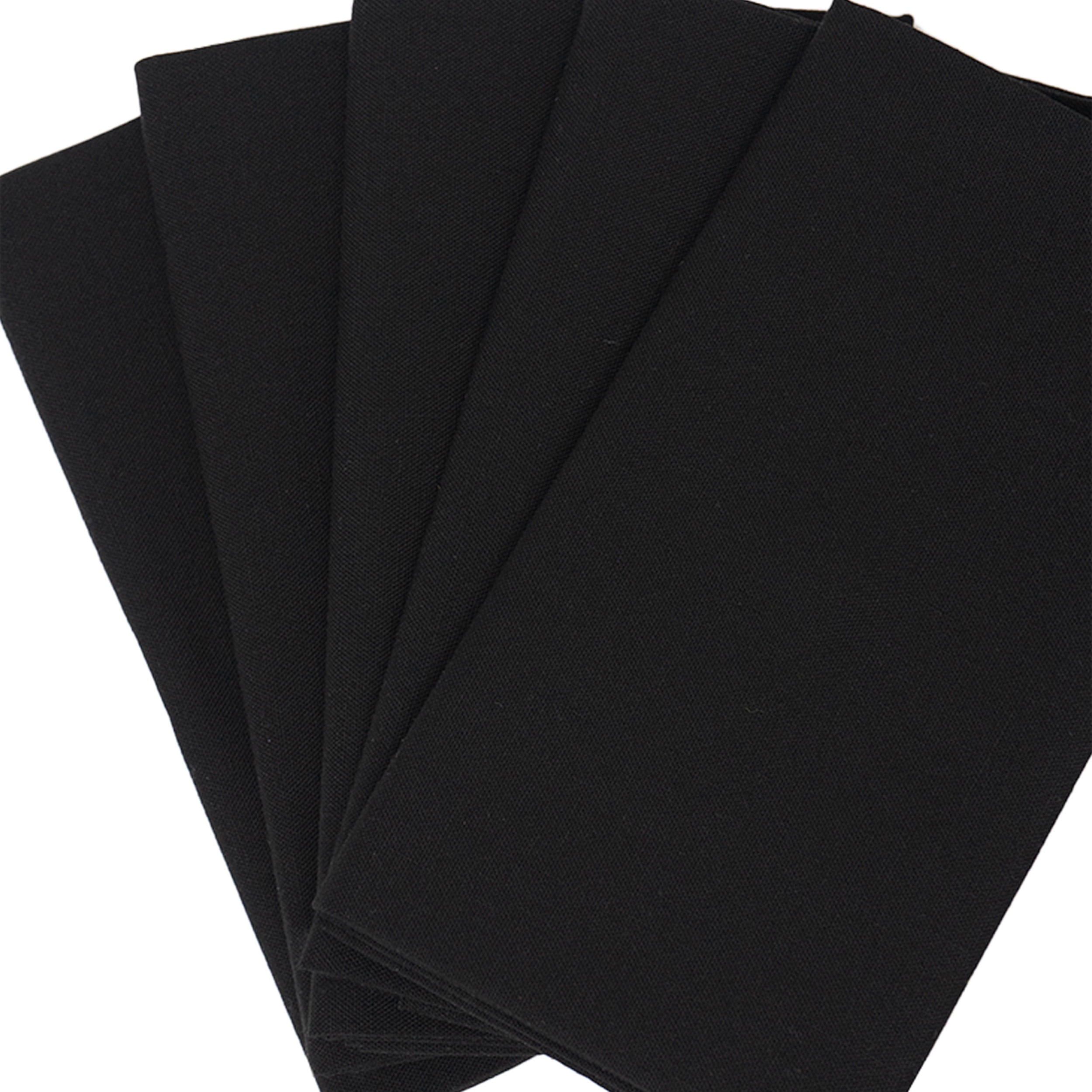 Singer, 100% Premium Cotton, Black Solid 5Pc Bundle
