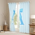 thumbnail image 3 of Manfei Letter A Monogrammed Black Out Curtains,Cute Cartoon Bowtie Curtains Pack of 2 (42x63 Each),Blue Bow Tie Bedroom Curtains For Girls Kids,Microfiber Room Decorative, 3 of 6