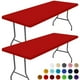 thumbnail image 1 of Mantel Moosfor Spandex, paquete de 2 unidades, para mesa rectangular de 6 pies, color rojo, 1 of 9