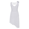 thumbnail image 4 of iiniim Kids Girls Sequin Flower Ballet Lyrical Dress Contemporary Dancewear A White 16, 4 of 7
