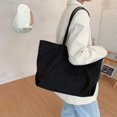 thumbnail image 2 of Bolso de mano para mujer, de lona, de nailon, impermeable, grande, informal, de gran capacidad, 2 of 6