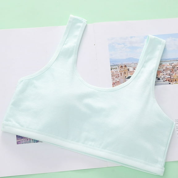 NAISIBABY Girls Sports Bras, Strech Comfortable Training Camisole Bralette for Teens Mint Green 14-16T (M)