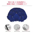 thumbnail image 5 of Easygdp Navy Blue Shower Caps for Women, Double Waterproof Layers Shower Cap, Quick Drying Bath Hair Cap Reusable, 5 of 9