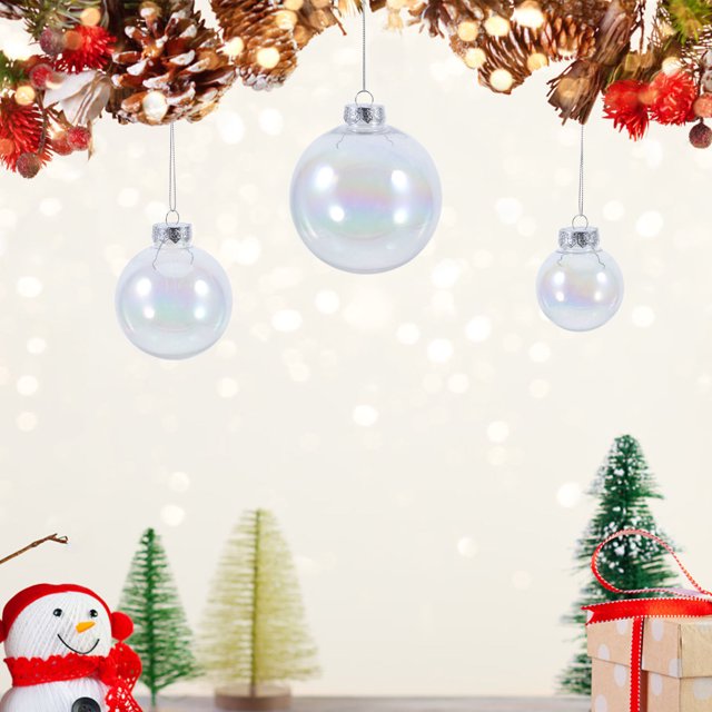FUTUREORYY 9Ud Esferas Transparentes Para Decorar Árbol De Puertas Y Chimenea