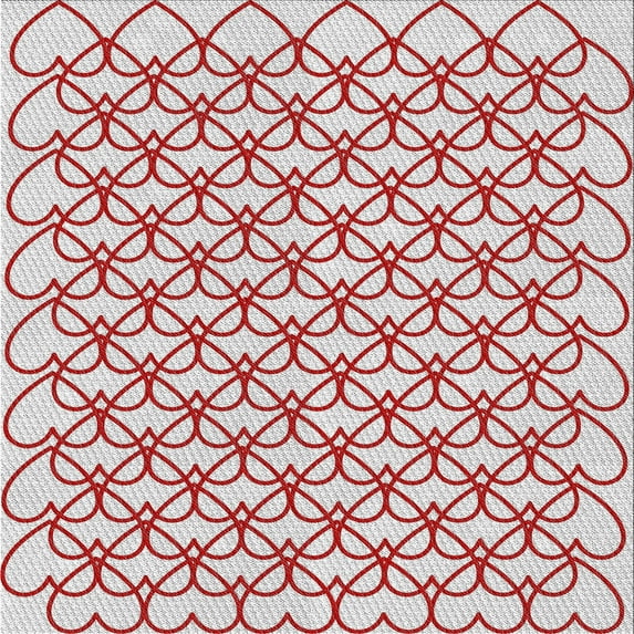 Ahgly Company Indoor Square Patterned Cherry Red Novelty Area Rugs, 5' Square