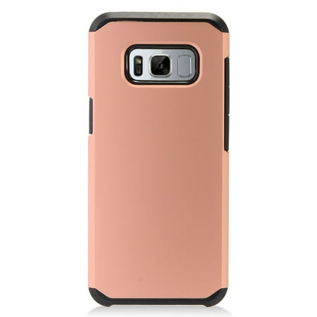 samsung galaxy s8 case, by insten rubberized dual layer hybrid hard plastic/tpu case phone cover for samsung galaxy