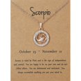 thumbnail image 1 of Collar con colgante de los 12 signos del zodiaco, regalo de cumpleaños para mujeres y niñas, Escorpio, 1 of 5