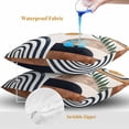 thumbnail image 4 of Boho Middle Century Throw Pillow Covers 24x24 Inch Set of 2, Modern Abstract Botanical Geometric Waterproof Outdoor Pillow Covers, Decorative Cushion Pillowcases for Couch, Sofa, Bed, Garden, Patio, 4 of 9