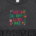 thumbnail image 4 of Inktastic Mimi and Poppy Love Me Granddaughter Girls Baby Dress, 4 of 5