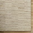 thumbnail image 6 of Hauteloom Andred Modern Hand Tufted Natural Fiber Wool Area Rug - Contemporary Broken Striped Textured Carpet for Living Room, Bedroom, Dining Room - Beige, Tan, Taupe - 2' x 3', 6 of 6