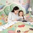 thumbnail image 5 of Manfei Cute Axolotl 7pcs Queen Bedding,Watercolor Salamander Print Bedding Comforter Set Queen,Colorful Stars Reversible, 5 of 7