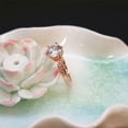 thumbnail image 3 of Rose Gold Six Girls Rings Prong Diamond Ring Wedding Rings Size 5 Rings Womens Ring Anime Rings for Men Bulk Rings, 3 of 6