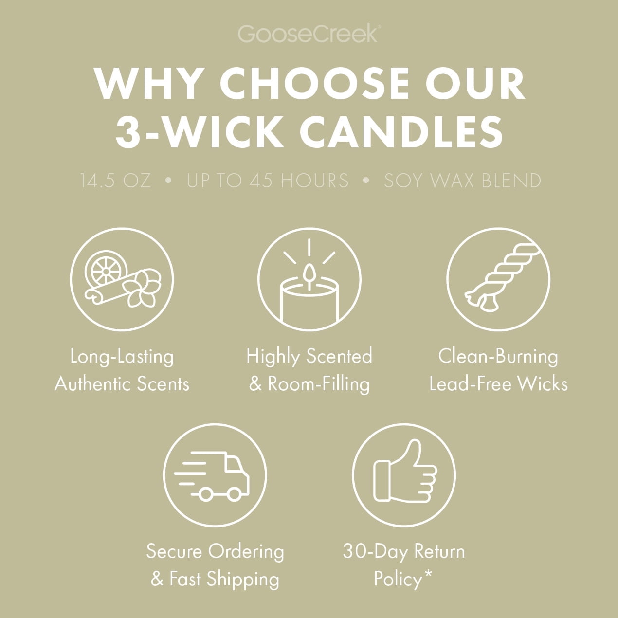 Goose Creek 3-Wick Warm & Welcome Scented Jar Candle, 14.5oz.