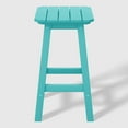 thumbnail image 6 of WestinTrends 24" HDPE Outdoor Patio Counter Height Backless Square Bar Stool, Turquoise, 6 of 7