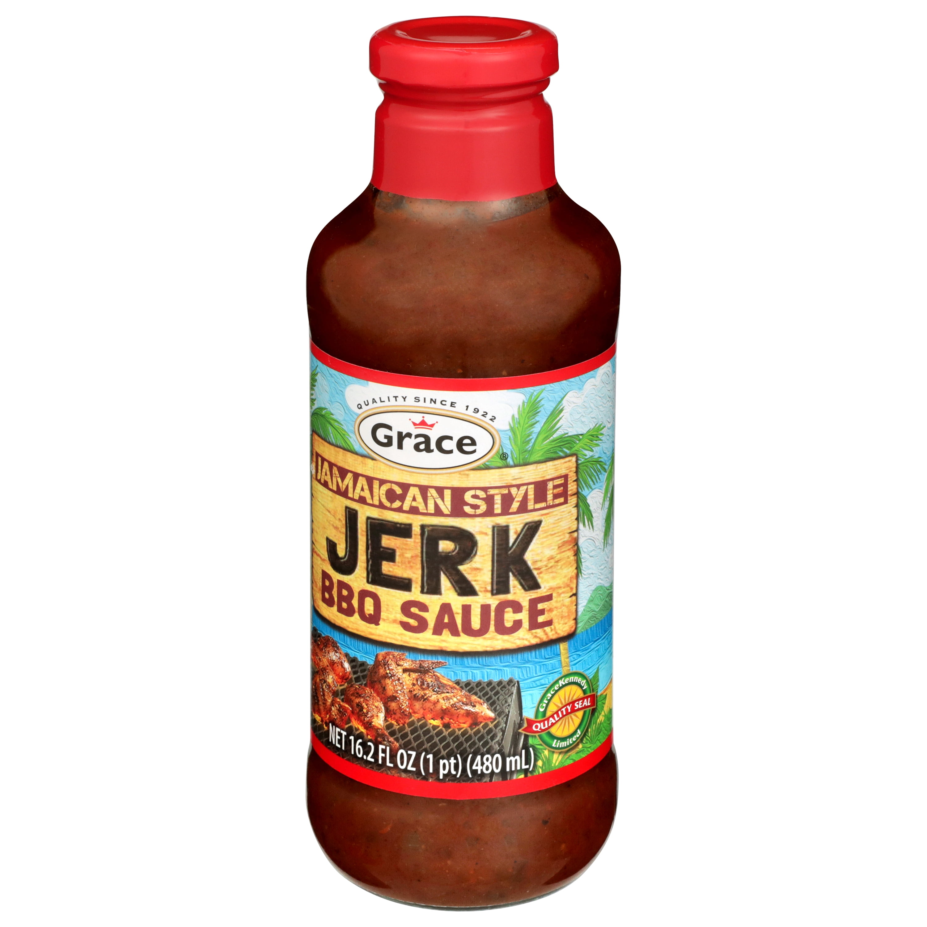 (3 pack) Grace Jamaican Jerk BBQ Sauce 16 oz