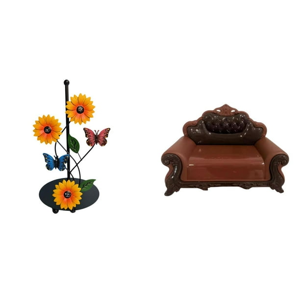 Soporte de papel higiénico,Porta toallas de papel de encimera,Portarrollos de cocina de pie para toallas de papel,Sofá en miniatura para muñecas,Muebles de casa de muñecas,modelo de sofá