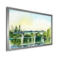 thumbnail image 2 of Designart 'Landscape With Old Bridge Over River In The Countryside' Traditional Framed Art Print, 2 of 4