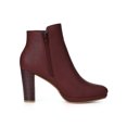 thumbnail image 3 of BLISSFUL STEP Women's Round Toe Block Heel Platform Ankle Booties Burgundy 5, 3 of 8