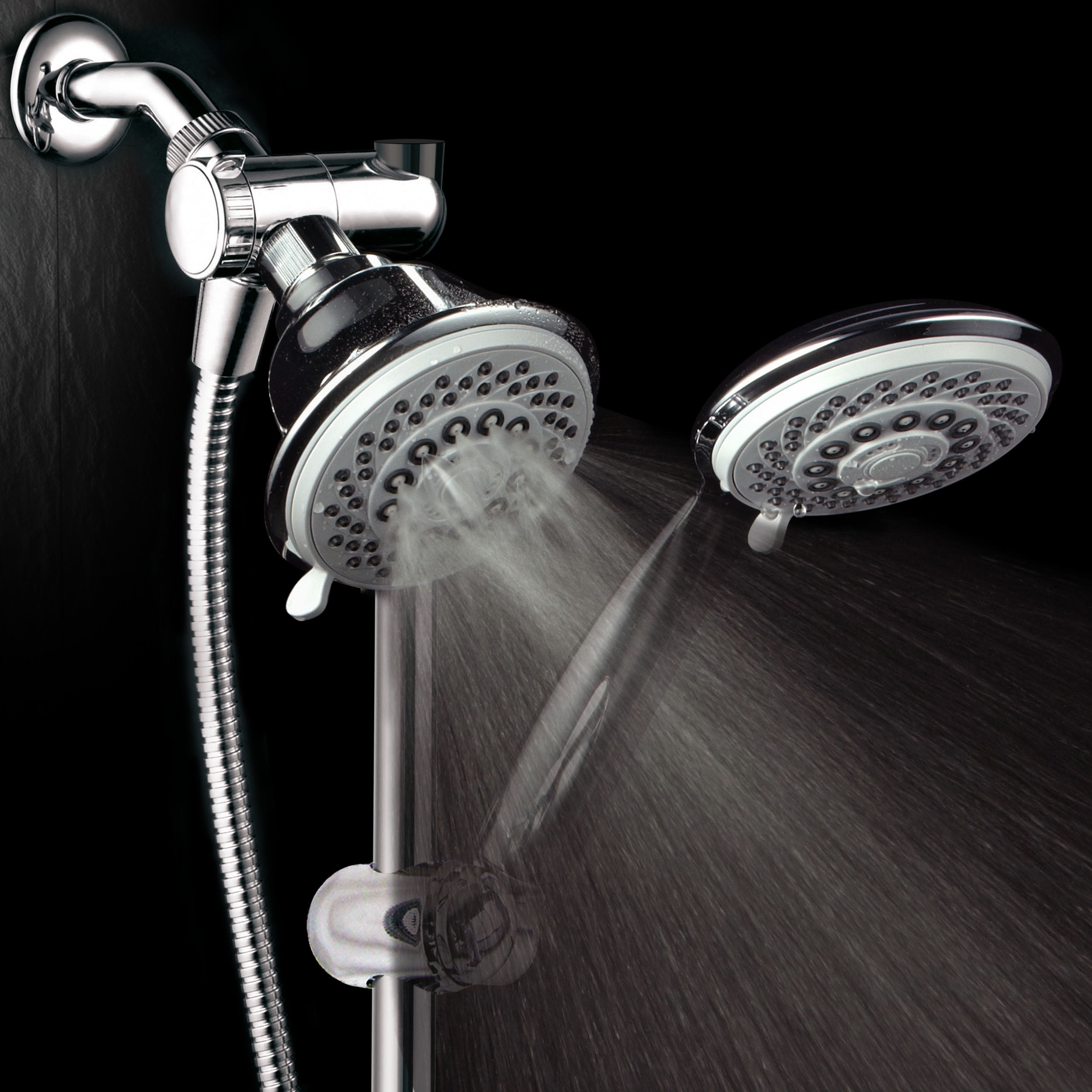 HotelSpa 30-Setting, 3-Way Fixed/Handheld Shower Head Combo, Chrome