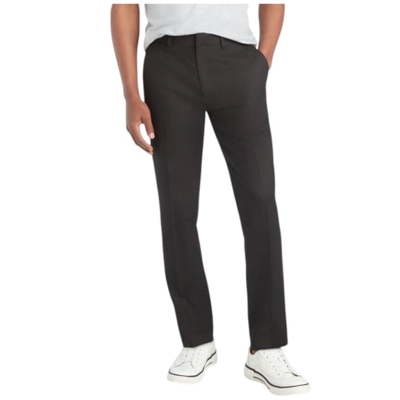 Kenneth Cole Reaction Mens Slim fit Dress Pants 36 / 32 Black Solid Stretch