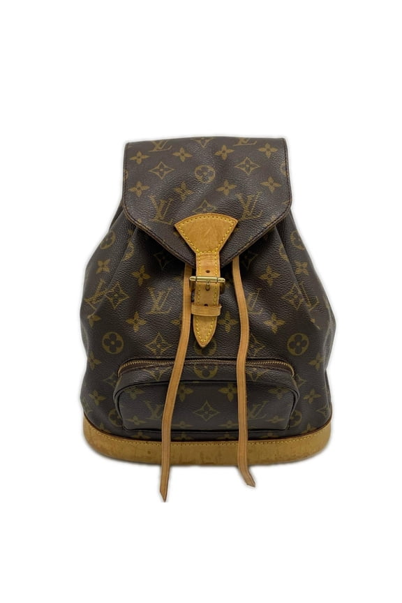 Pre-Owned LOUIS VUITTON Monogram Mini Montsouris M51137 Backpack/Daypack in Brown Coated Canvas...