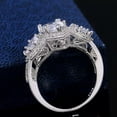 thumbnail image 5 of 3ct White Water Drop AAA CZ Band 925 Silver Women's Wedding Party Ring Size 6-10, 5 of 6