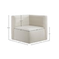 thumbnail image 3 of Meridian Furniture Quincy Cream Velvet Modular Corner Chair, 3 of 13