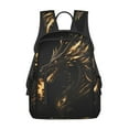 thumbnail image 1 of Balery Black And Gold Fire Dragon Mochila ligera para hombre y mujer: duradera e impermeable, ideal para la escuela, el trabajo, viajes y uso diario., 1 of 7