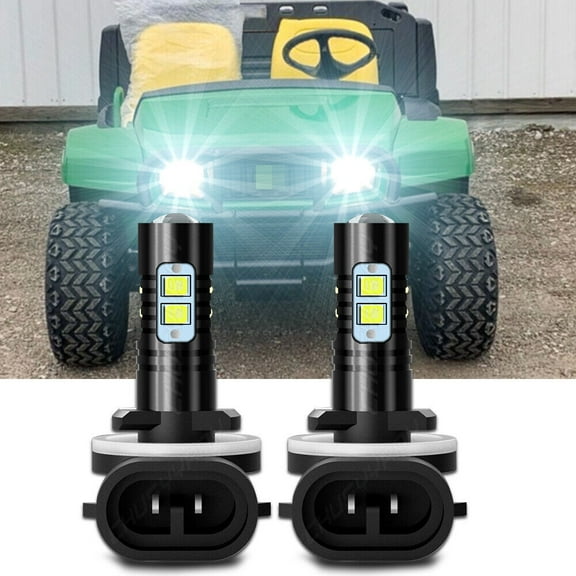 2 Pcs 50W 881 889 6000K Bright White High Power LED Fog Driving Lights Bulbs 881 862 886 889 894 896 898