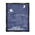 thumbnail image 5 of Stupell Industries Navy Textural Twinkle Little Star Typography Jet Black Framed Floating Canvas Wall Art, 16x20, by Finny and Zook, 5 of 5
