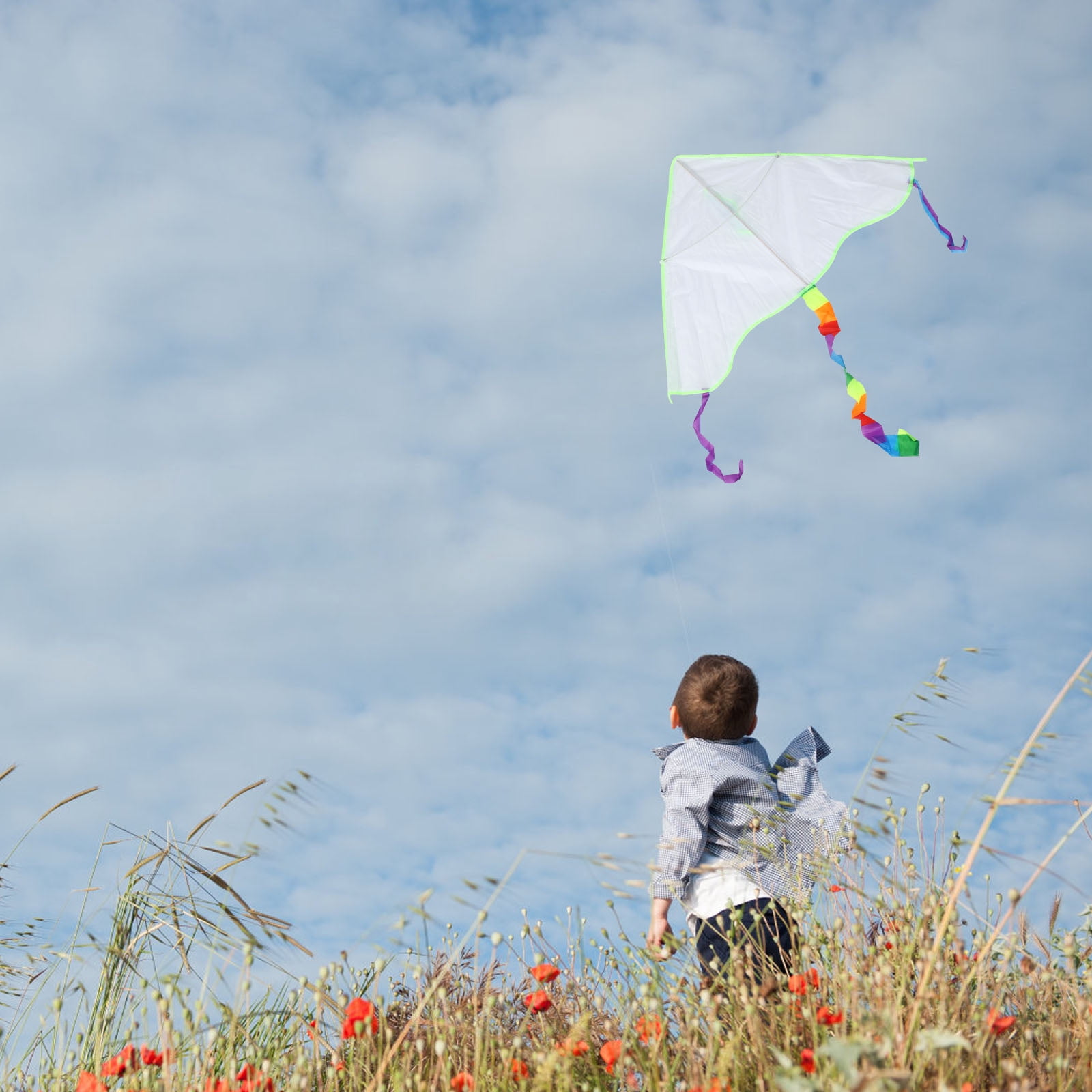 FUTUREORYY 1Pack Kite Tail 11.8x3.3in for Kite Decor in Chemical Fiber Cloth with Connector Hook