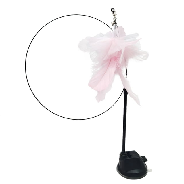 Cat Wand Toy Wire: Detachable Cat Teaser Toy Kitten Play Toy with Suction Cup