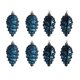 thumbnail image 1 of Advancent 8 piezas de colgante de conos de pino, juego de 8 decoraciones de conos de pino de plástico duradero, colgante de árbol de pino de Kits de decoración para fiestas Azul marino, 1 of 5