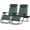 Dark Green, variant on HUANG Set of 2 Adjustable Zero Gravity Lounge Chairs with Pillow & Cup Holder – Brown