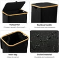 thumbnail image 3 of HBlife Large Collapsible Laundry Hamper with Lid and Removable Bag, Black, 3 of 7