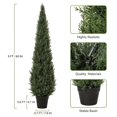 thumbnail image 2 of Danolapsi Artificial Topiary Cedar Trees 3FT Tall,Outdoor Indoor Faux Pine Shrubs Plants,Fake Cypress Trees Potted Faux Evergreen Plants,Realistic Fake Plants for Outdoor Indoor Front Porch Garden, 2 of 7