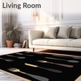 thumbnail image 2 of ODIKA 8'x10' Machine Washable Non-Slip Area Rug, Contemporary Utensil Arrangement with Fork Knife Spoon Icons High Traffic Rug, Black, 734906, 2 of 7