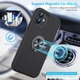 thumbnail image 5 of Hidden Series Compatible with iPhone 12 Case 5G, [Heat Dissipation] [No Fall-Off Kickstand] 360° Metal Ring, 15Ft Military Grade Shockproof Phone Case for iPhone 12 6.1 Inch, Black, 5 of 7
