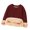 Wine, variant on Dursoulink Long Sleeve Round Neck Hoodie for Kids, Fleece Lined Warm Thick Soft Cotton Blend, Loose Fit Pullover Top for Boys and Girls, Autumn Winter Season