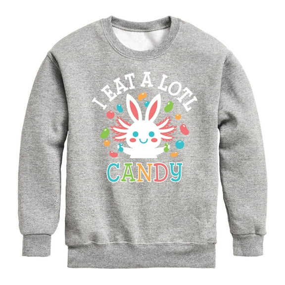 Instant Message - I Eat Alotl Candy - Toddler And Youth Crewneck Fleece Sweatshirt