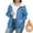 Blue, variant on Jackets for Women Lightweight Fleece Jacket Full Zip Polar Soft Warm Winter Coat Antistatic Outwear with Zipper Pockets Black,L