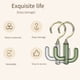 thumbnail image 3 of Yuarrent Colgador de 360 ​​grados con forma de Cactus, bolsa con gancho, cinturón, corbata, bufanda, soporte colgante para armario, estante Decoración del hogar Oro transparente, 3 of 6