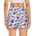 thumbnail image 2 of Lsque music Skull record mike Printed Women's Running Shorts with Liner Pockets,Elastic Quick Dry Workout Athletic Gym Yoga Shorts,Womens High Waist Shorts-Medium, 2 of 9