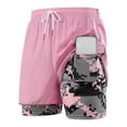 thumbnail image 3 of Aihuaihua Womens Workout Gym Shorts Athletic Yoga High Waist 2 in 1 Compression Liner Running Shorts Quick Dry Short Pants with Pocket Pink XS, 3 of 3