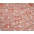 thumbnail image 4 of oneOone Polyester Lycra Peach Fabric Triangle Geometric Craft Projects Decor Fabric Printed By The Yard 56 Inch Wide, 4 of 4