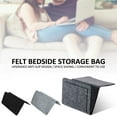 thumbnail image 2 of FZFLZDH Bedside Caddy, Felt Bed Storage Organizer Hanging Bag Holder with 5 Pockets, Magazine Book Phone Tablet iPad Cables Remote and Water Bottle Holder for Home Dorm Bed Sofa Black, 2 of 8