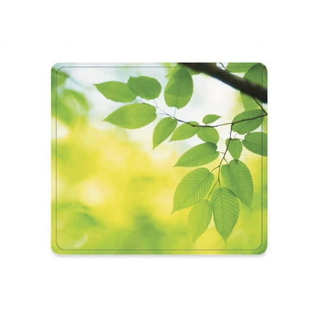 UPC: 0043859542819 | Recycled Mouse Pad Nonskid Base 9 x 8 x 1/16 Leaves