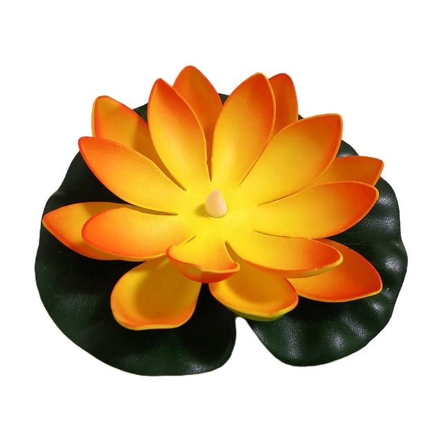 B Led Lotus Pool Light For Diwali Festival, 18Cm Floating Solar Lamp, Color Changing Decoration For Garden